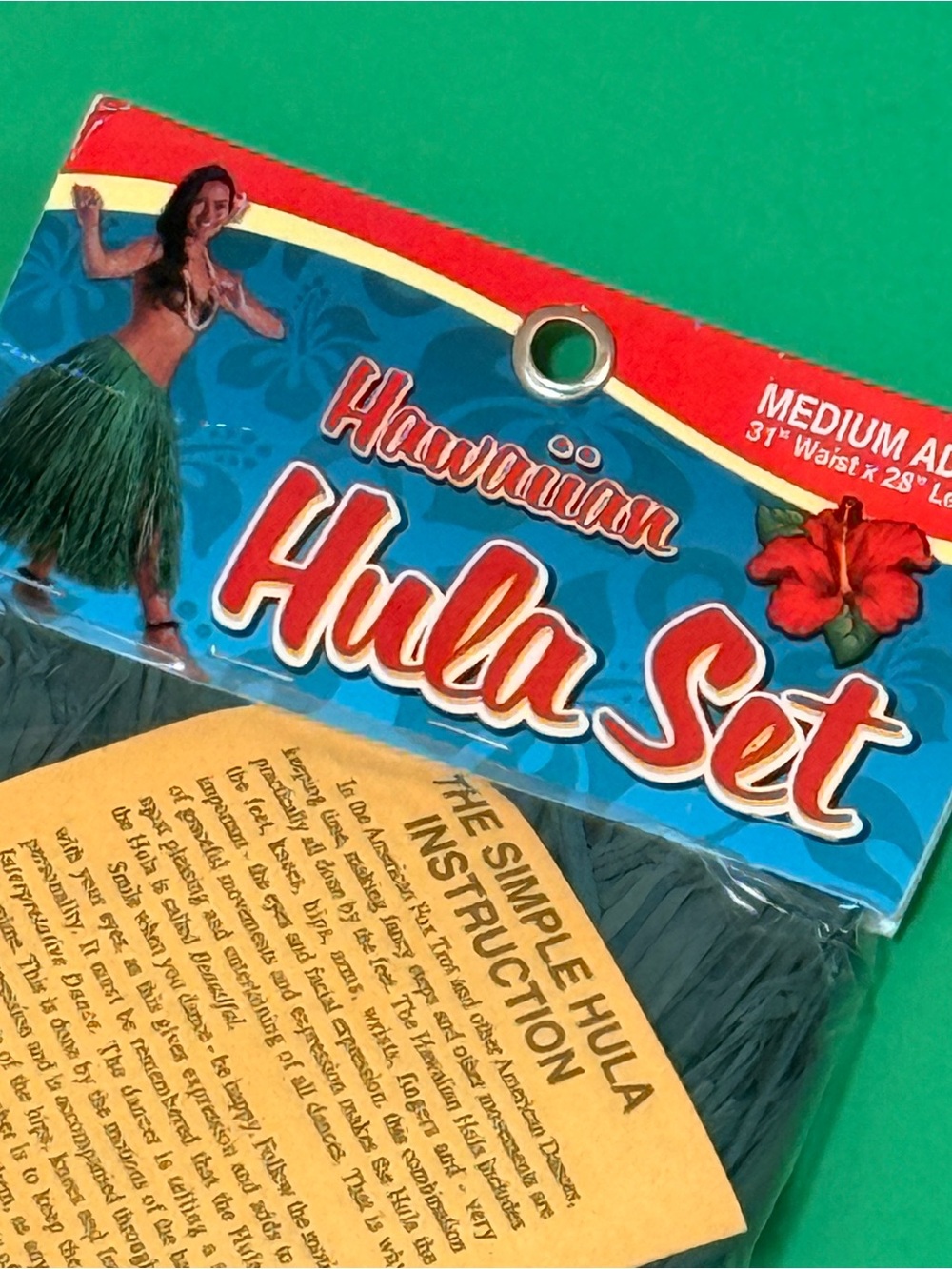 Hawaiian Hula Set - Green & Red Packaging
